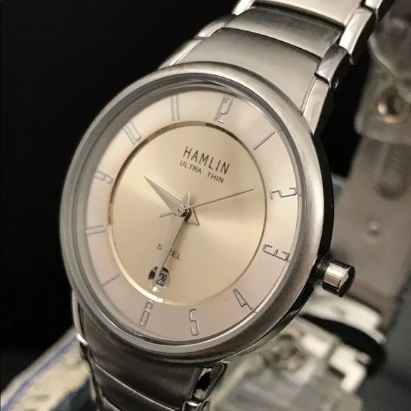 NWT Hamlin Ultra Thin Ladies Two Tone Watch - Picture 4 of 6